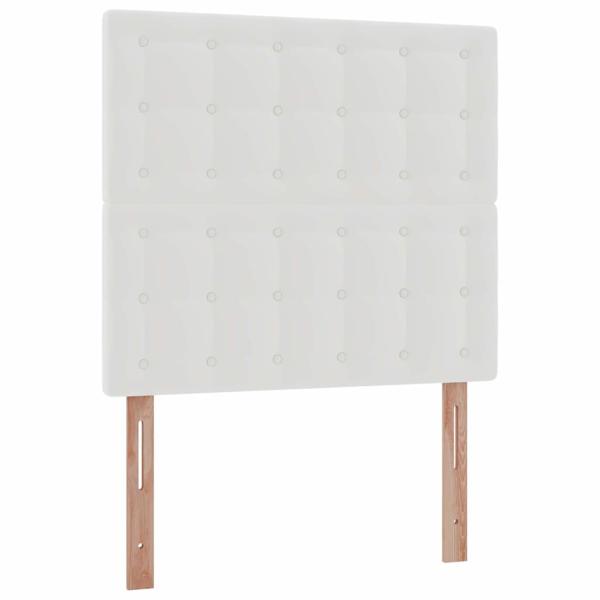 Ottoman-Bett mit Matratze & LEDs Weiß 80x200 cm Kunstleder