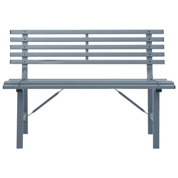 Gartenbank 110 cm Stahl Grau