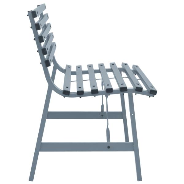Gartenbank 110 cm Stahl Grau