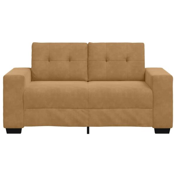 Zweisitzer-Sofa Braun 120 cm Samt