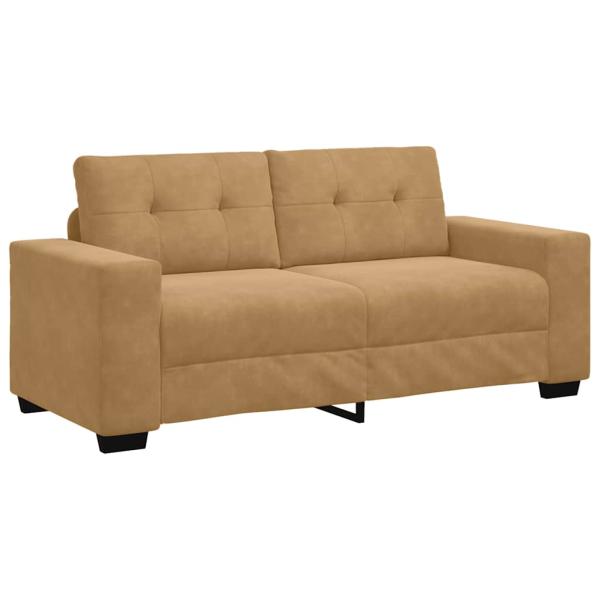 Zweisitzer-Sofa Braun 140 cm Samt