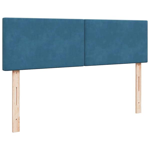 Ottoman-Bett mit Matratze Dunkelblau 140x200 cm Samt