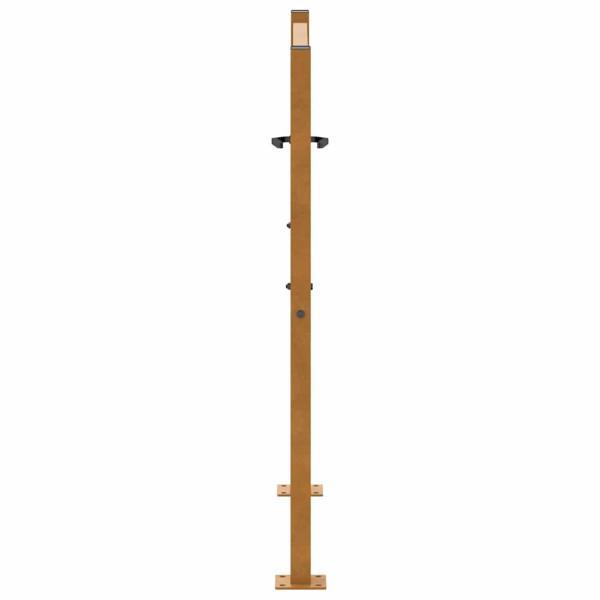 Gartentor 105x105 cm Wetterfester Stahl Wellen-Design