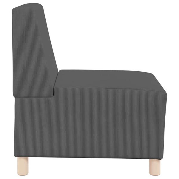 Sessel Dunkelgrau 55 cm Cordstoff