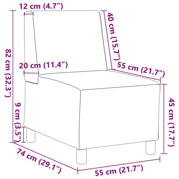 ARDEBO.de - Sessel Creme 55 cm Kunstleder