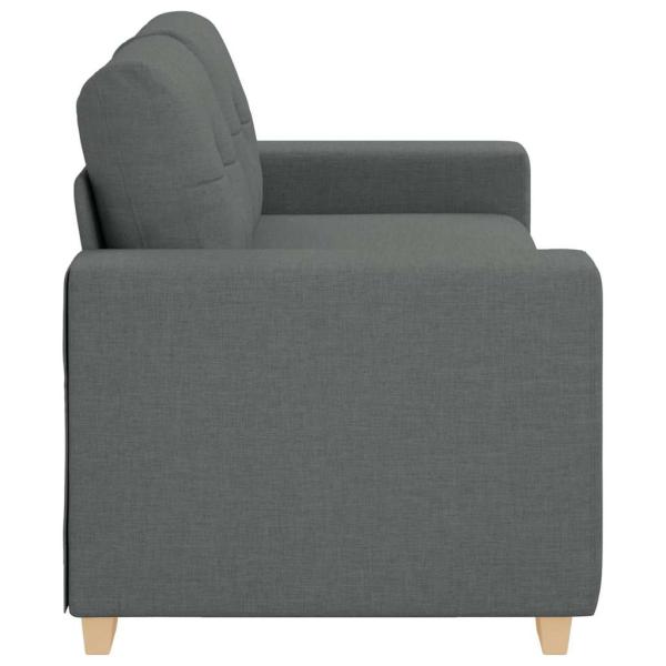 Zweisitzer-Sofa Dunkelgrau 140 cm Stoff