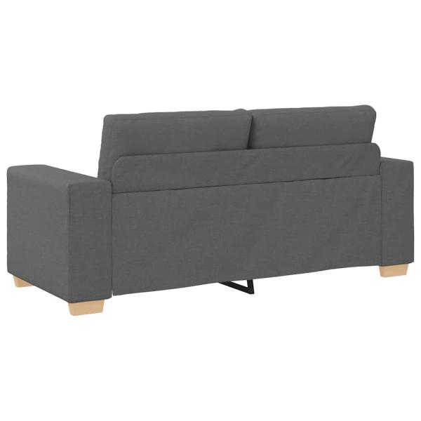 Zweisitzer-Sofa Dunkelgrau 140 cm Stoff