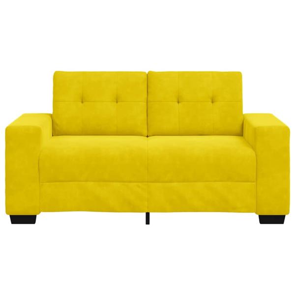 Zweisitzer-Sofa Gelb 120 cm Samt