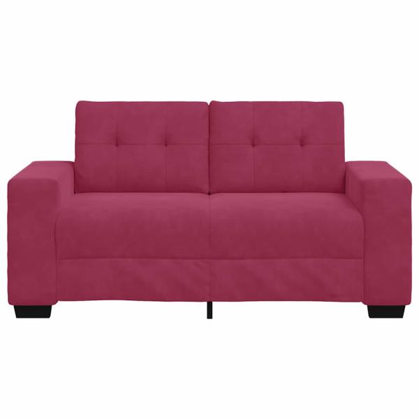 Zweisitzer-Sofa Weinrot 120 cm Samt