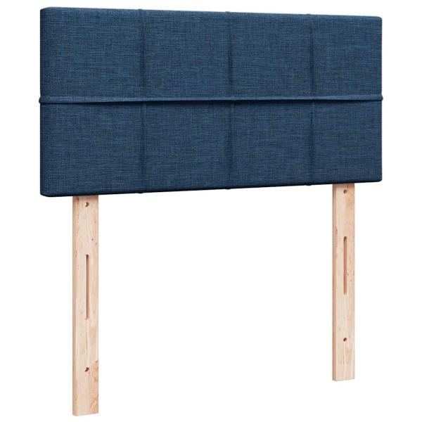 Ottoman-Bett mit Matratze Blau 80x200 cm Stoff