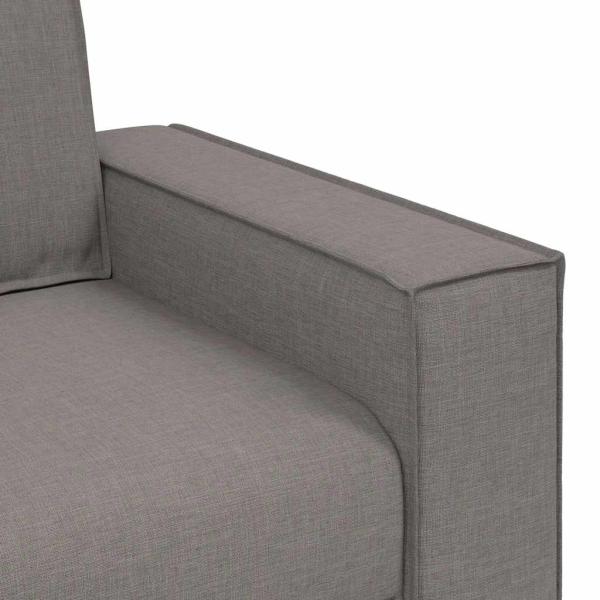 2-tlg. Sofagarnitur mit Kissen Taupe Stoff