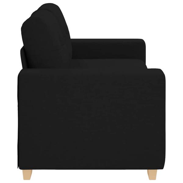 Zweisitzer-Sofa Schwarz 140 cm Stoff