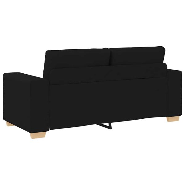 Zweisitzer-Sofa Schwarz 140 cm Stoff