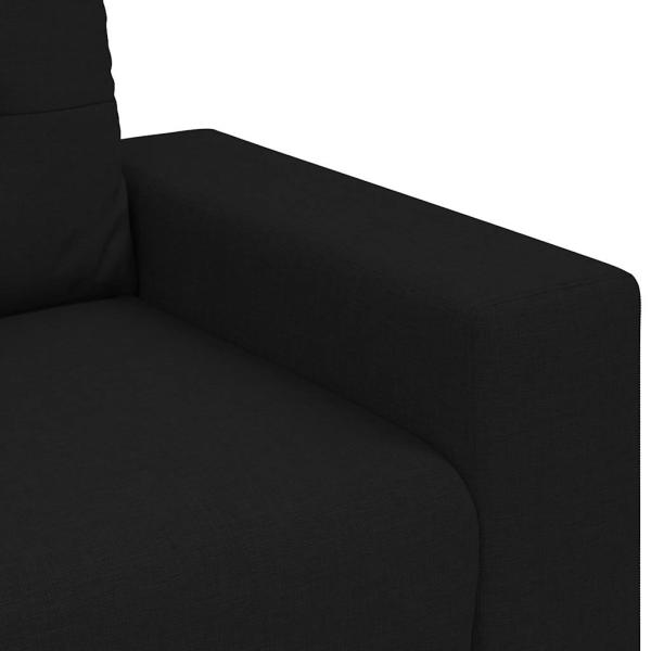 Zweisitzer-Sofa Schwarz 140 cm Stoff