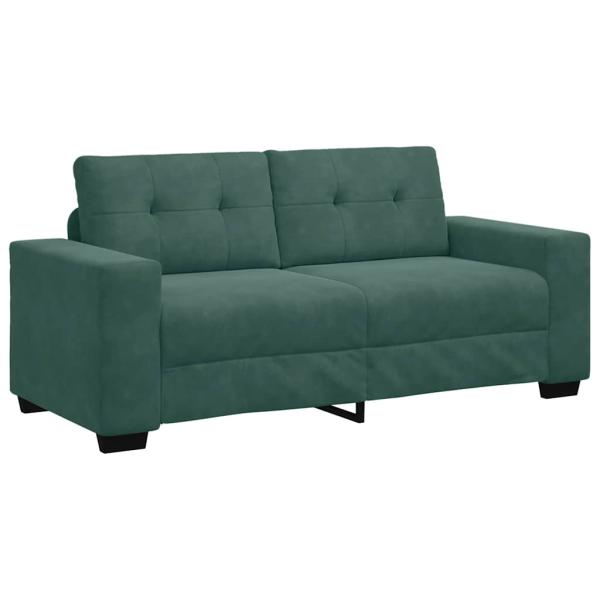 Zweisitzer-Sofa Dunkelgrün 140 cm Samt