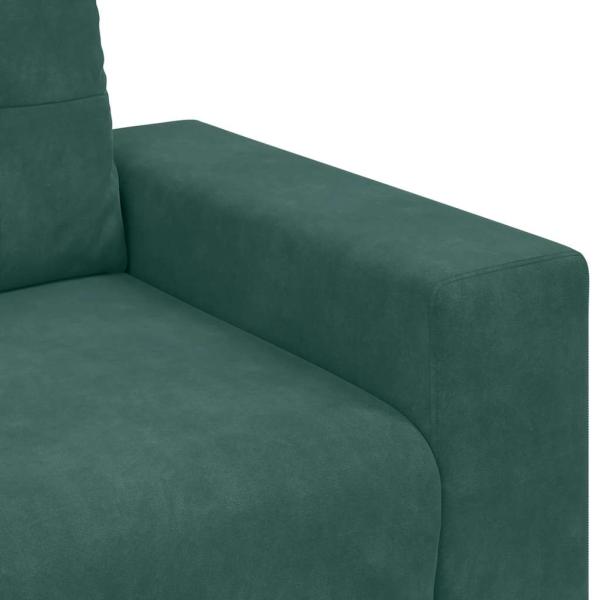 Zweisitzer-Sofa Dunkelgrün 140 cm Samt