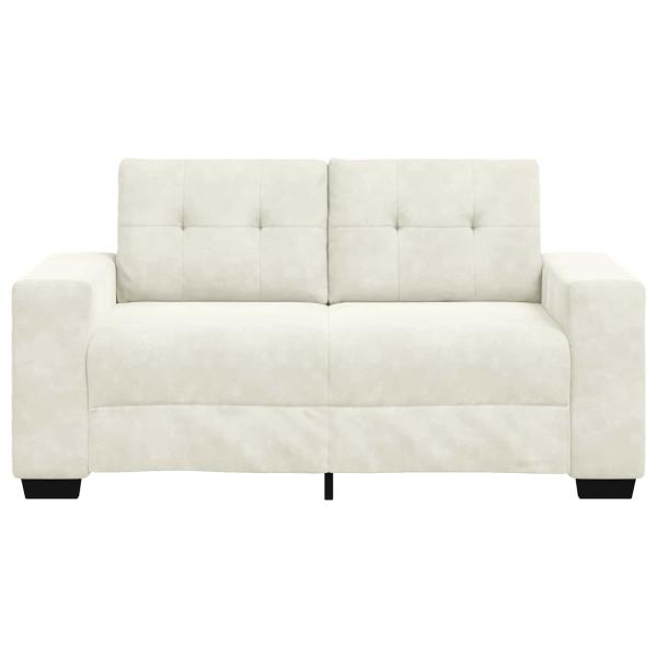 Zweisitzer-Sofa Creme 120 cm Samt