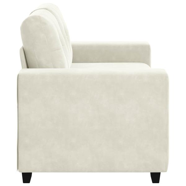 Zweisitzer-Sofa Creme 120 cm Samt