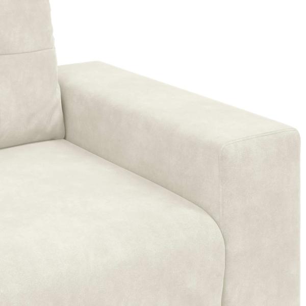 Zweisitzer-Sofa Creme 120 cm Samt