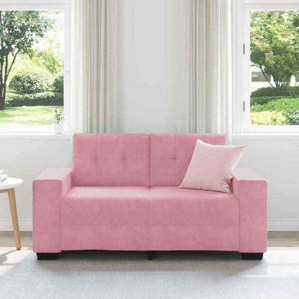 Zweisitzer-Sofa Rosa 120 cm Samt