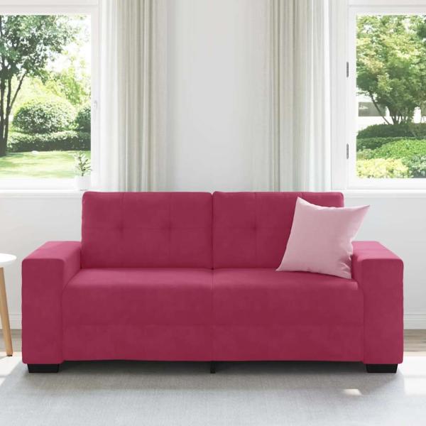 Zweisitzer-Sofa Weinrot 140 cm Samt