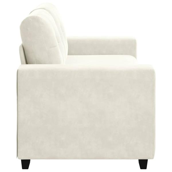 Zweisitzer-Sofa Creme 140 cm Samt