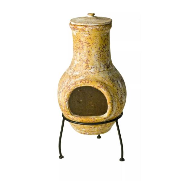 ARDEBO.de - RedFire Gartenkamin Tampico Gelb 31x31x68 cm Ton