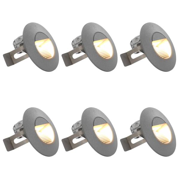 ARDEBO.de - Außenwandleuchten 6 Stk. LED 5 W Silbern Rund