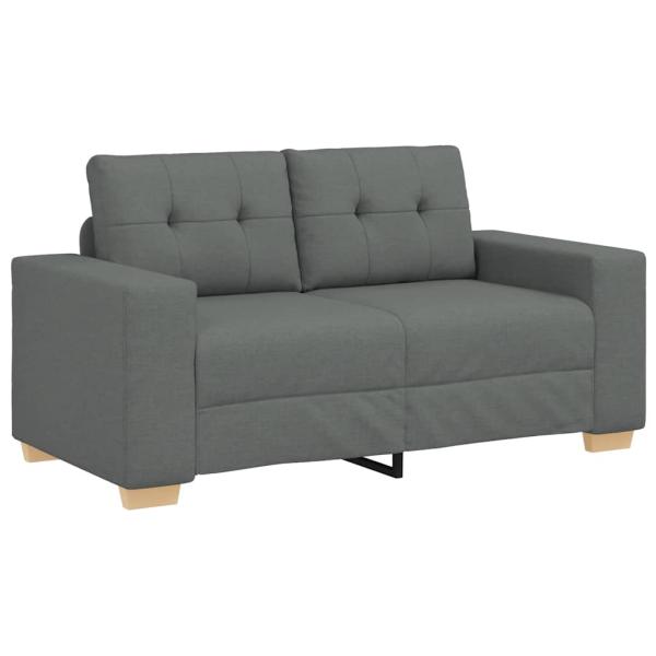 Zweisitzer-Sofa Dunkelgrau 120 cm Stoff