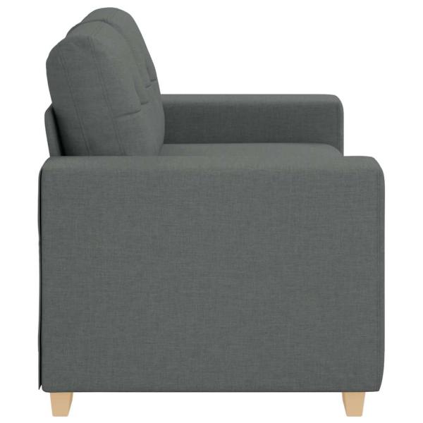 Zweisitzer-Sofa Dunkelgrau 120 cm Stoff