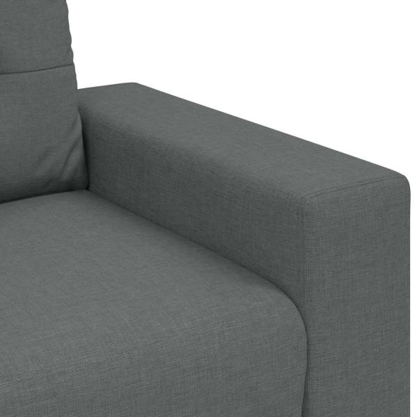 Zweisitzer-Sofa Dunkelgrau 120 cm Stoff