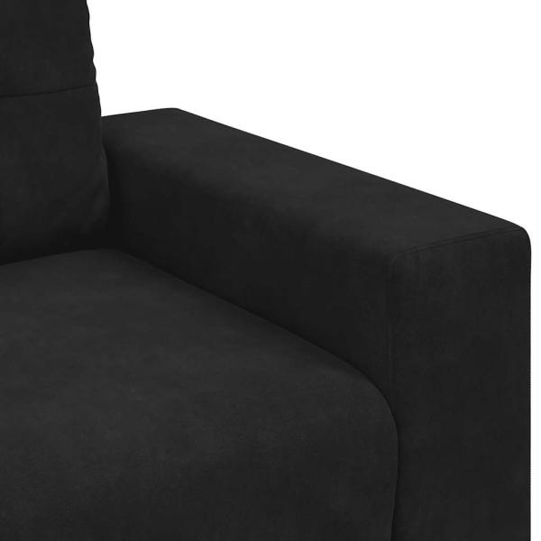 Zweisitzer-Sofa Schwarz 140 cm Samt