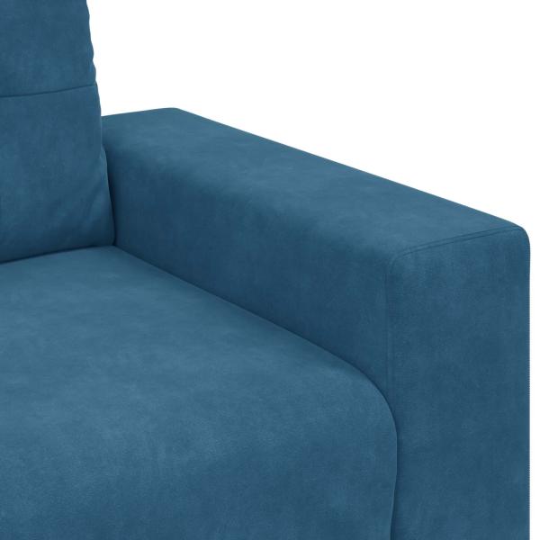 Zweisitzer-Sofa Blau 120 cm Samt