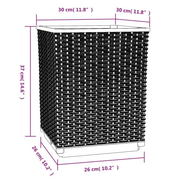 Pflanzkübel 4 Stk. Weiß 30x30x37 cm Polypropylen