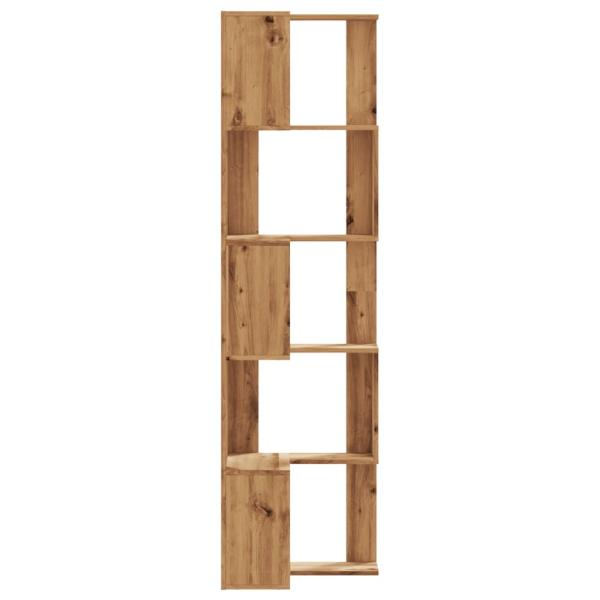 Eck-Bücherregal 5 Böden Artisan-Eiche 50x50x179cm Holzwerkstoff