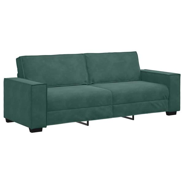 3-Sitzer-Sofa Dunkelgrün 180 cm Samt
