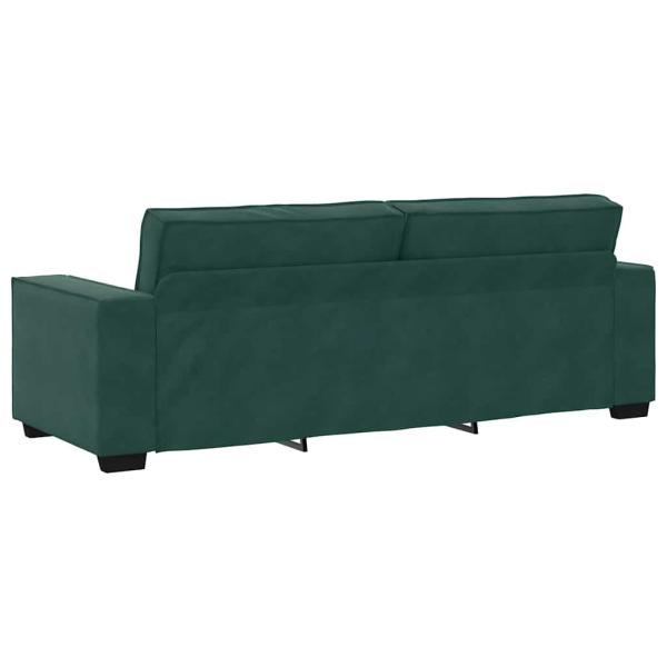 3-Sitzer-Sofa Dunkelgrün 180 cm Samt