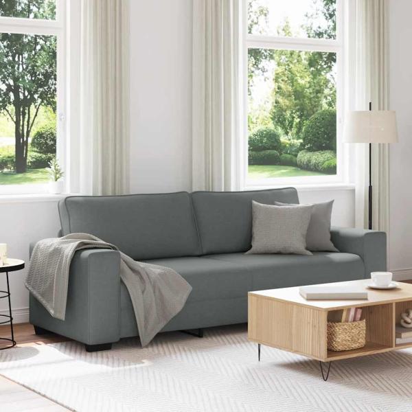 ARDEBO.de - 3-Sitzer-Sofa Dunkelgrau 180 cm Stoff