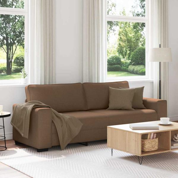 ARDEBO.de - 3-Sitzer-Sofa Braun 180 cm Stoff