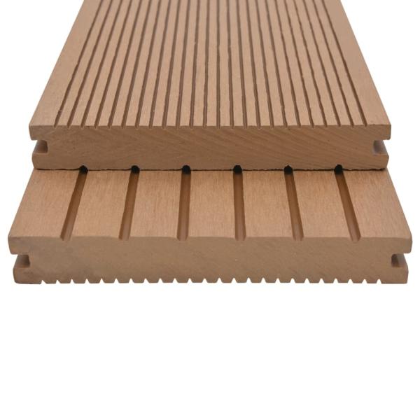 WPC Massive Terrassendielen mit Zubehör 20 m² 4 m Teak