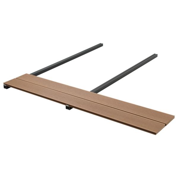 WPC Massive Terrassendielen mit Zubehör 20 m² 4 m Teak