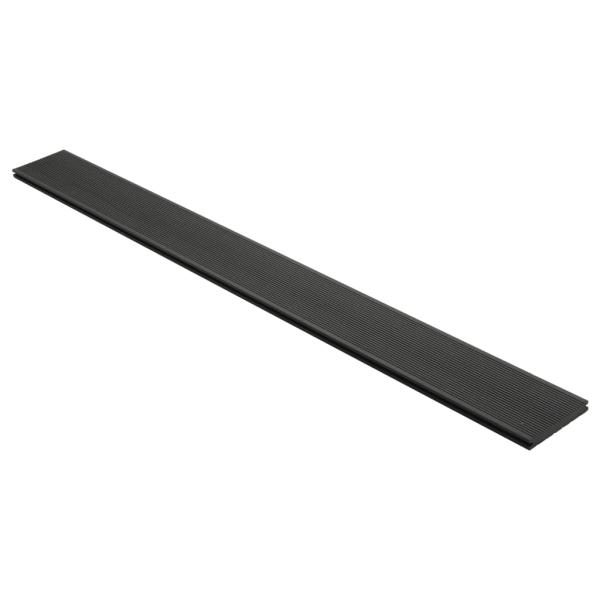 WPC Massive Terrassendielen mit Zubehör 10 m² 2,2 m Schwarz