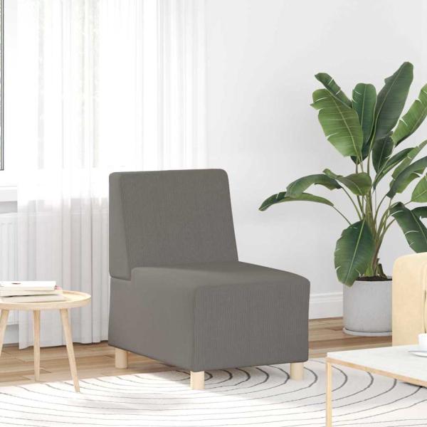 ARDEBO.de - Sessel Hellgrau 55 cm Cordstoff