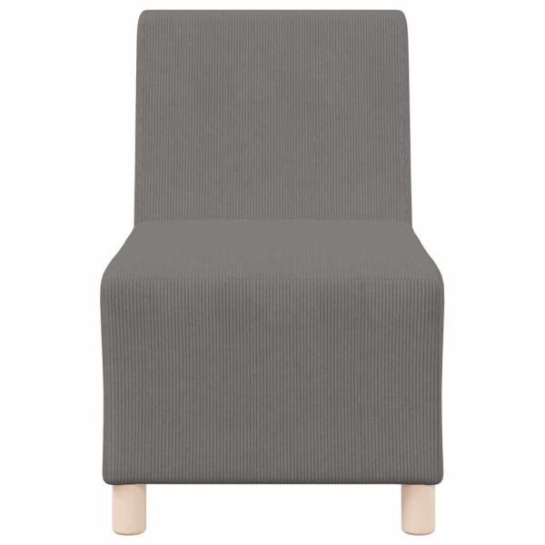 Sessel Hellgrau 55 cm Cordstoff