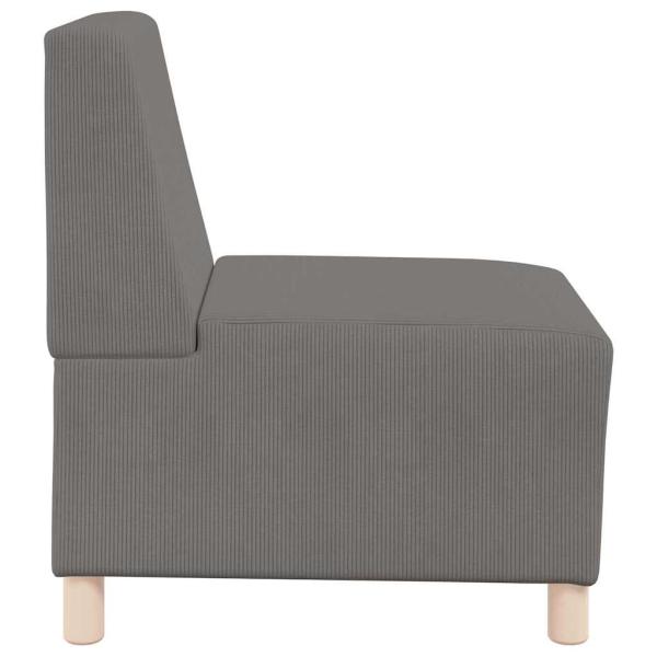 Sessel Hellgrau 55 cm Cordstoff