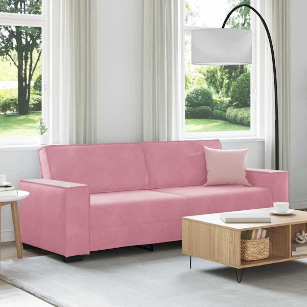 ARDEBO.de - 3-Sitzer-Sofa Rosa 180 cm Samt