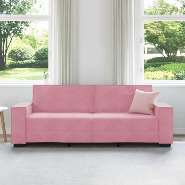 3-Sitzer-Sofa Rosa 180 cm Samt
