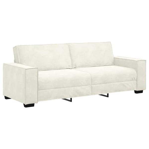 3-Sitzer-Sofa Creme 180 cm Samt
