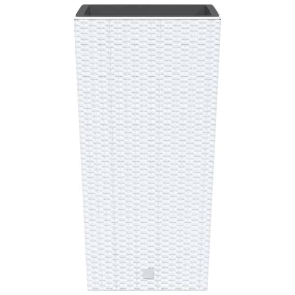 Pflanzkübel mit herausnehmbaren Einsatz Weiß 21/49 L PP-Rattan