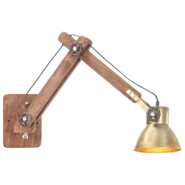 ARDEBO.de - Wandleuchte Industrie-Stil Messing Rund E27